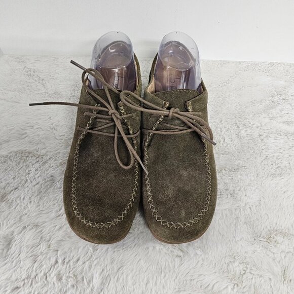 BOC Olive Green Suede Creepers Retro Hippie Boho 9.5 - Picture 2 of 11